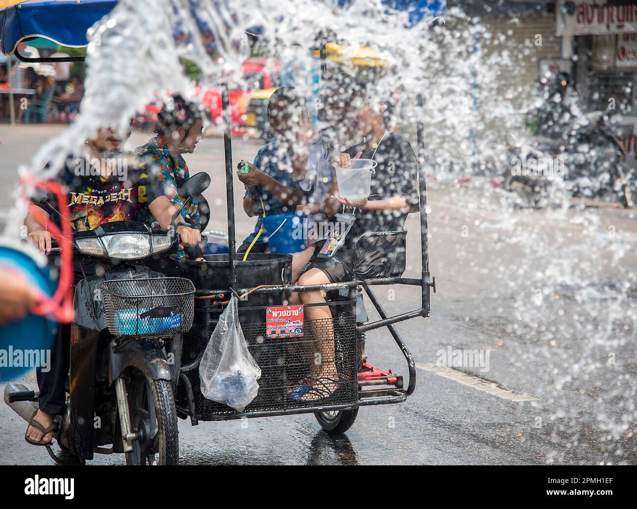 Festival de l'eau Songkran Chiang Mai, Thaïlande Banque D'Images