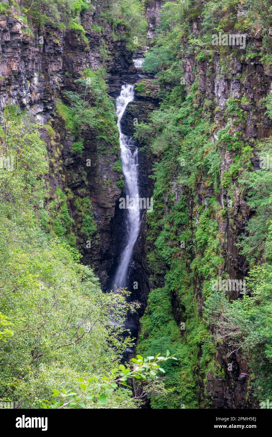 Gorge et cascade de Corrieshalloch près d'Ullapool, North West Highlands, Écosse, Royaume-Uni Banque D'Images