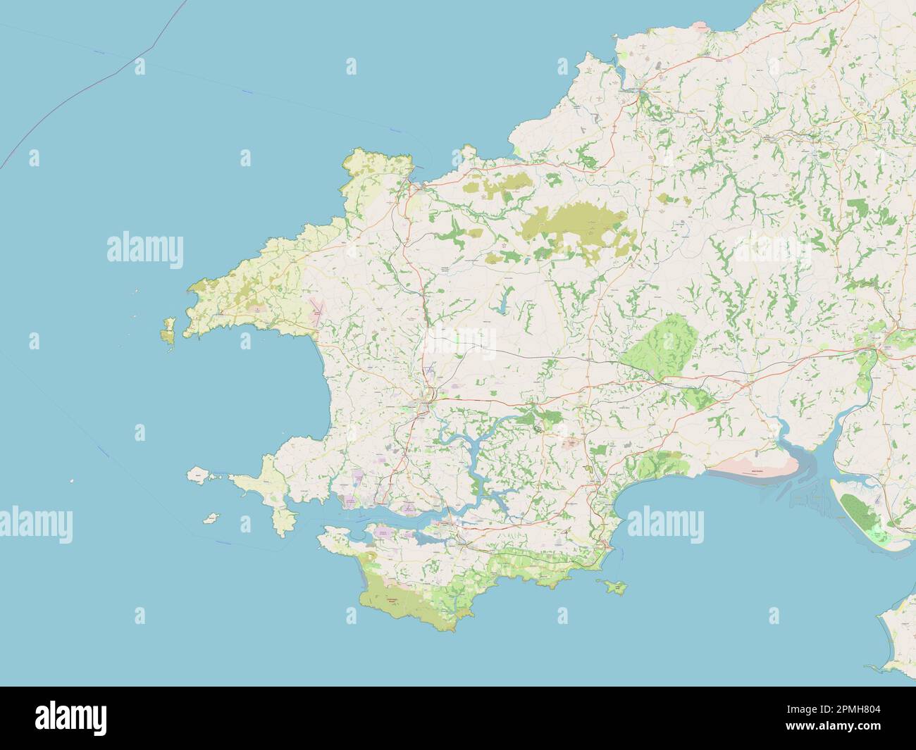 Pembrokeshire, région du pays de Galles - Grande-Bretagne. Ouvrez la carte des rues Banque D'Images