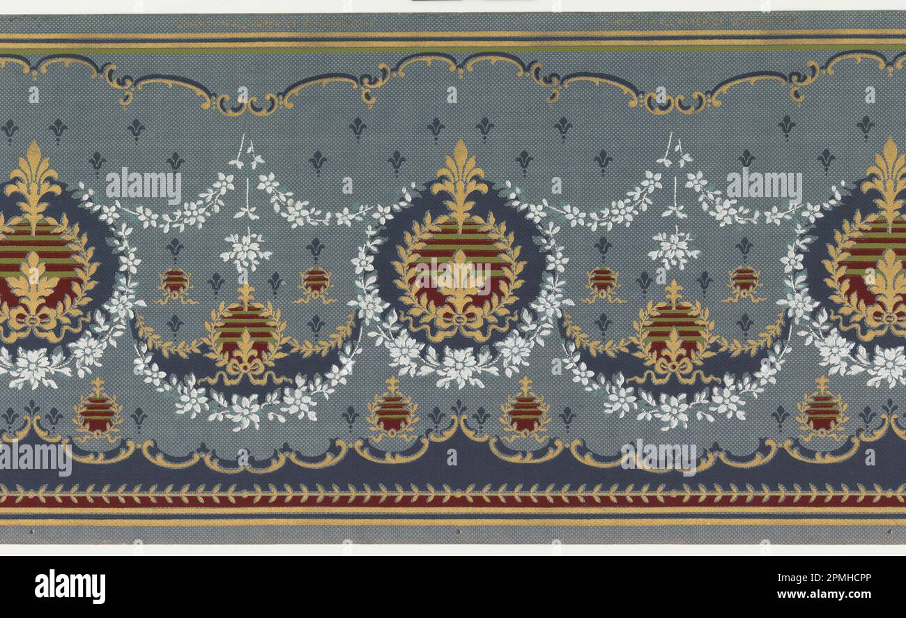 Frieze (États-Unis) ; fabriqué par Liberty Wall Paper Company ; papier imprimé par machine ; 157 x 49,5 cm (61 13/16 x 19 1/2 po.) Banque D'Images