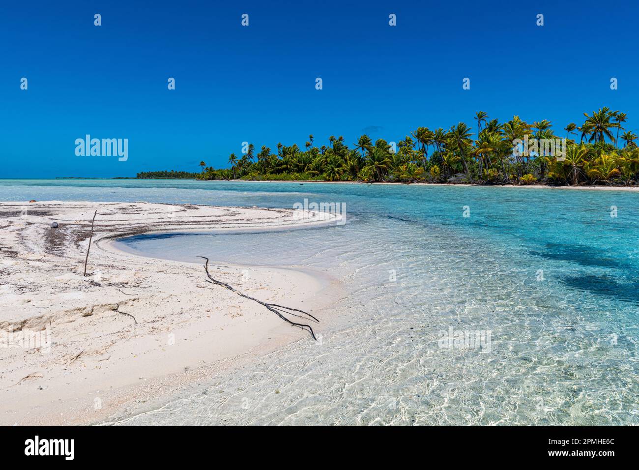 Lagon bleu, Fakarava, archipel de Tuamotu, Polynésie française, Pacifique Sud, Pacifique Banque D'Images