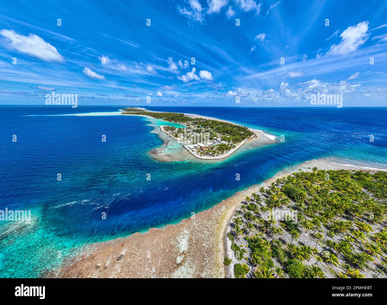 Hikueru, archipel de Tuamotu, Polynésie française, Pacifique Sud, Pacifique Banque D'Images