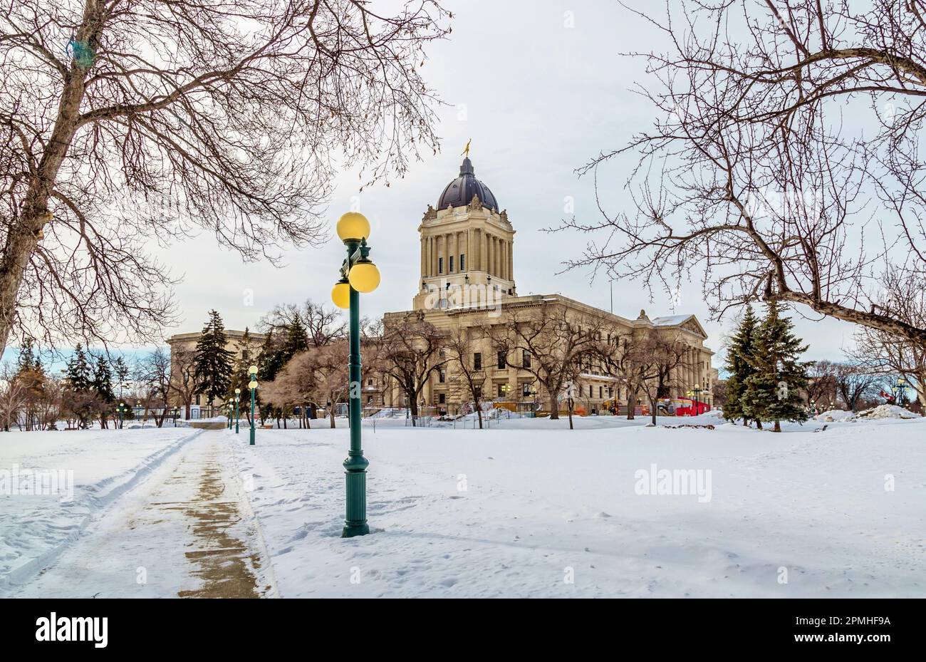 L'édifice de l'Assemblée législative de l'État du Manitoba, Winnipeg, Manitoba, Canada, Amérique du Nord Banque D'Images