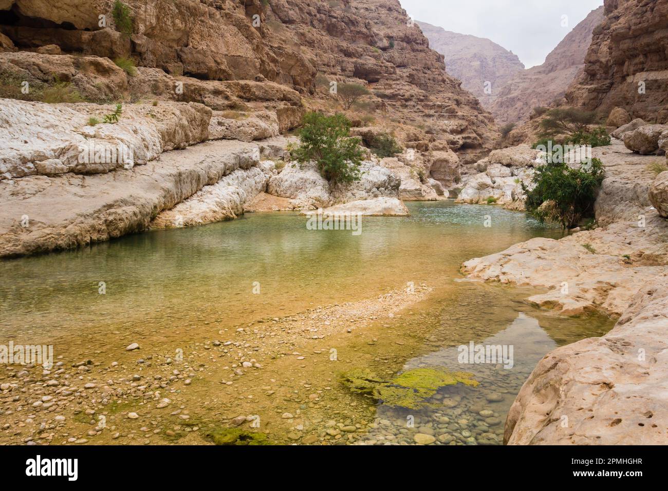 Wadi Shaab, Oman, Moyen-Orient Banque D'Images