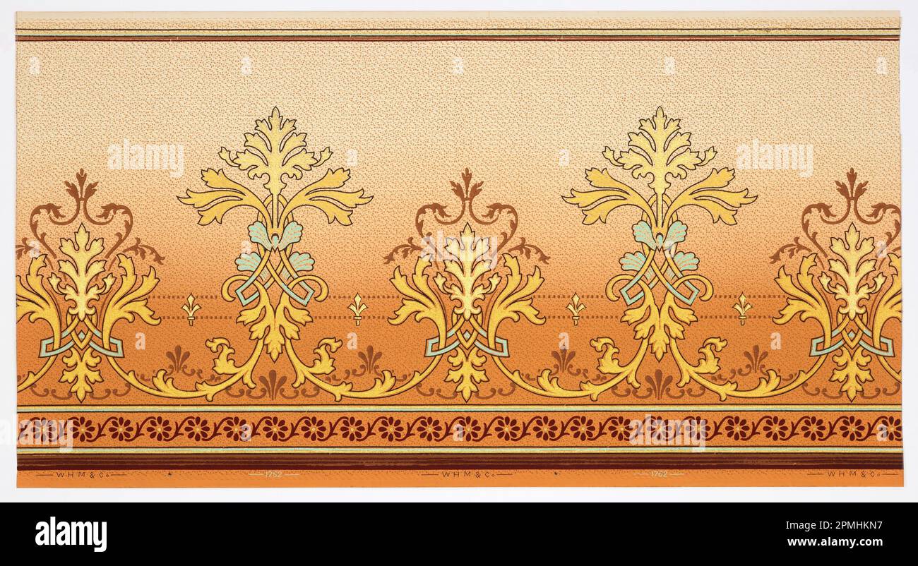 Frieze (Etats-Unis) ; papier imprimé par machine, mica liquide ; 91,5 x 49 cm (36 x 19 5/16 po.) Banque D'Images