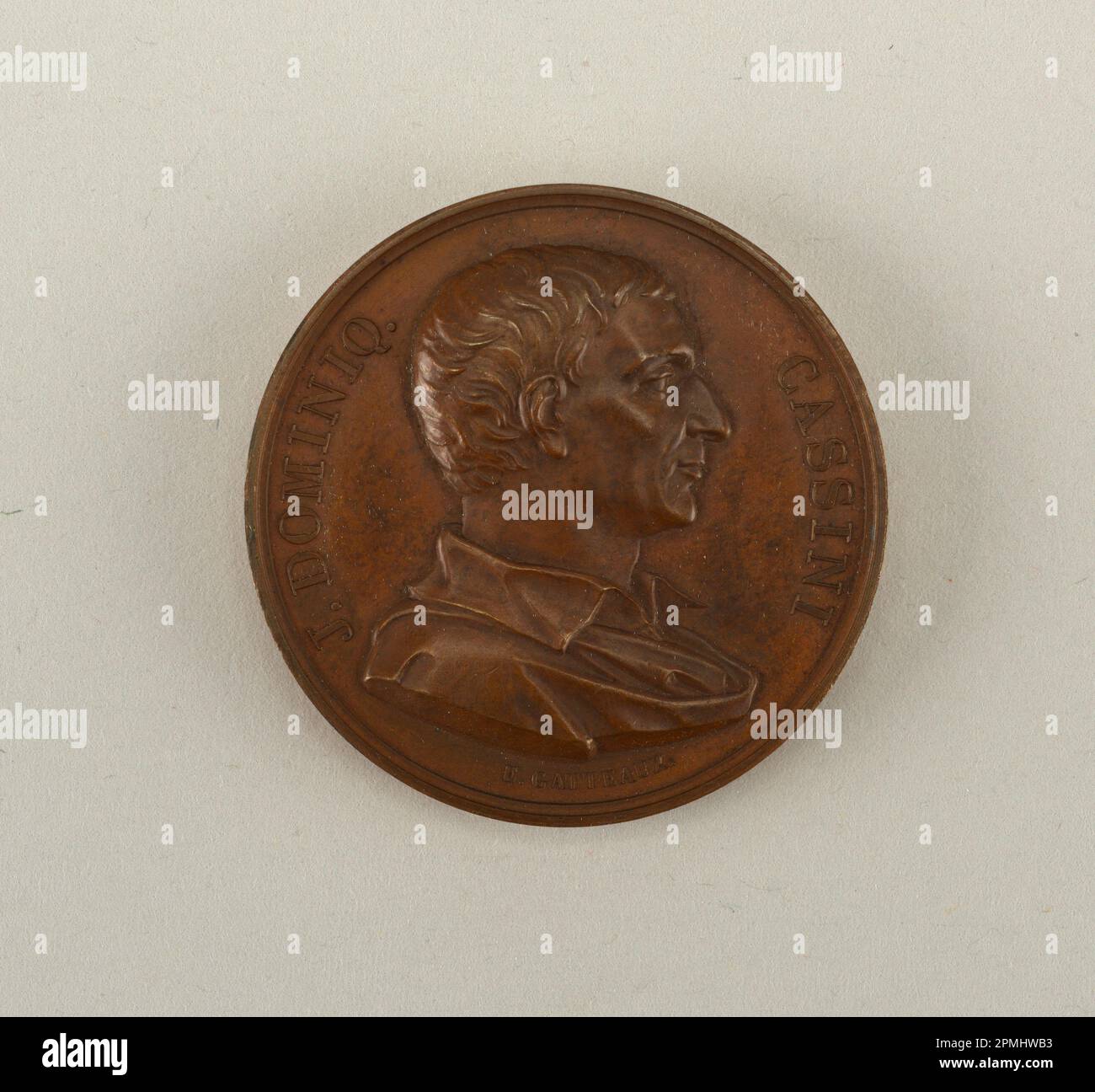 Médaille de la Galerie métallique des grands hommes français, 1825; conçue par Jacques-Édouard Gatteaux (français, 1788 - 1881); bronze moulé; diam.: 4,1 cm (1 5/8 po); 1907-17-13 Banque D'Images