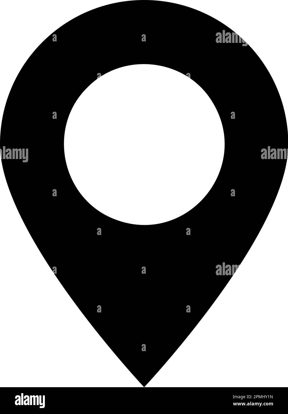 Icône plate de l'axe de localisation comme concept de routage Illustration de Vecteur