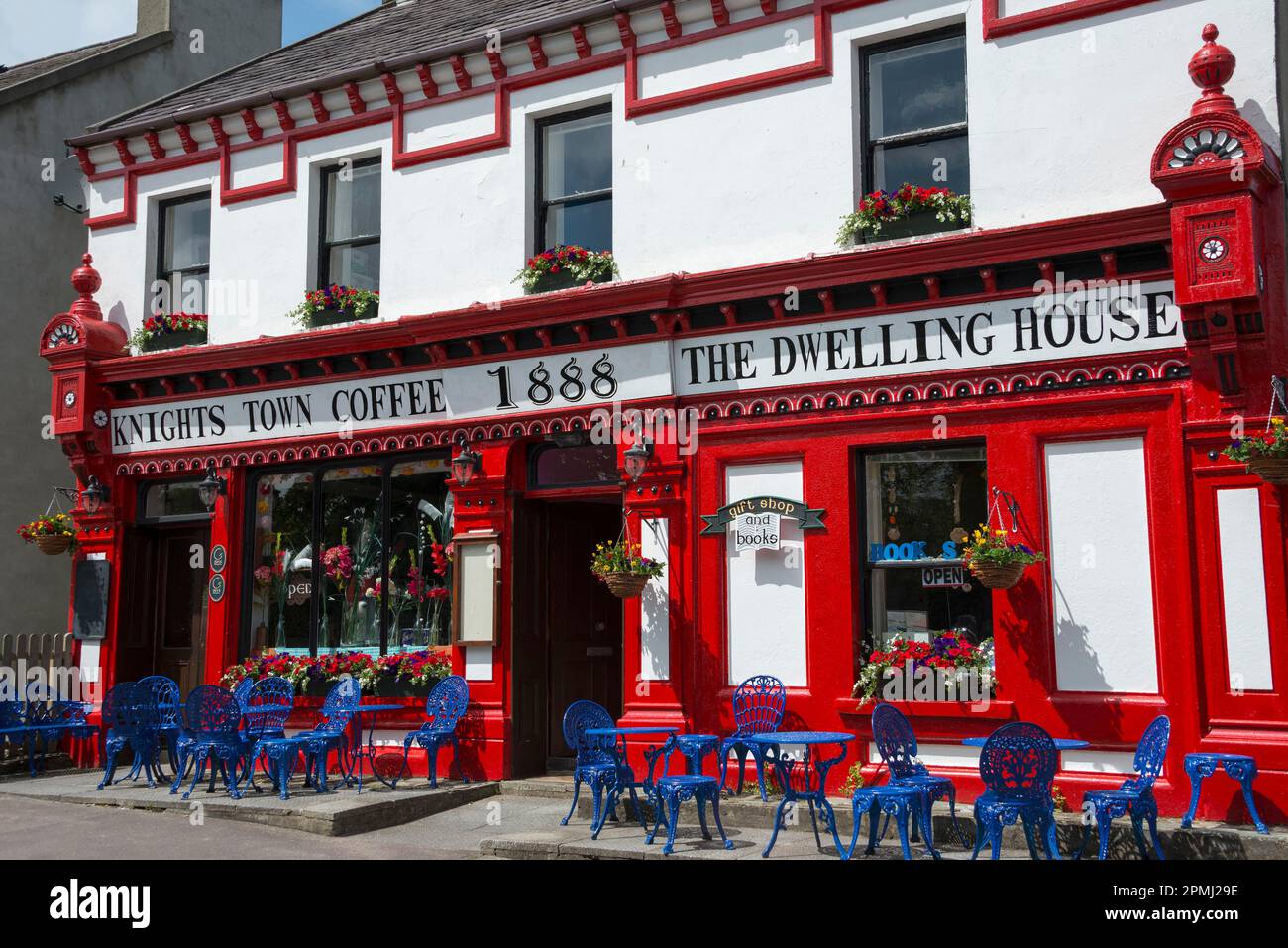 La maison d'habitation, Valence, l'île, Knightstown, l'île de Valentia, The Skellig Ring, Irlande Banque D'Images