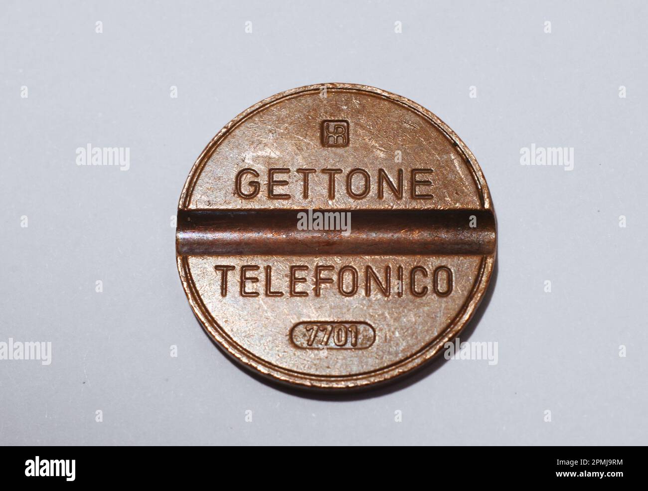 Vintage italien coin “gettone telefonico” Banque D'Images
