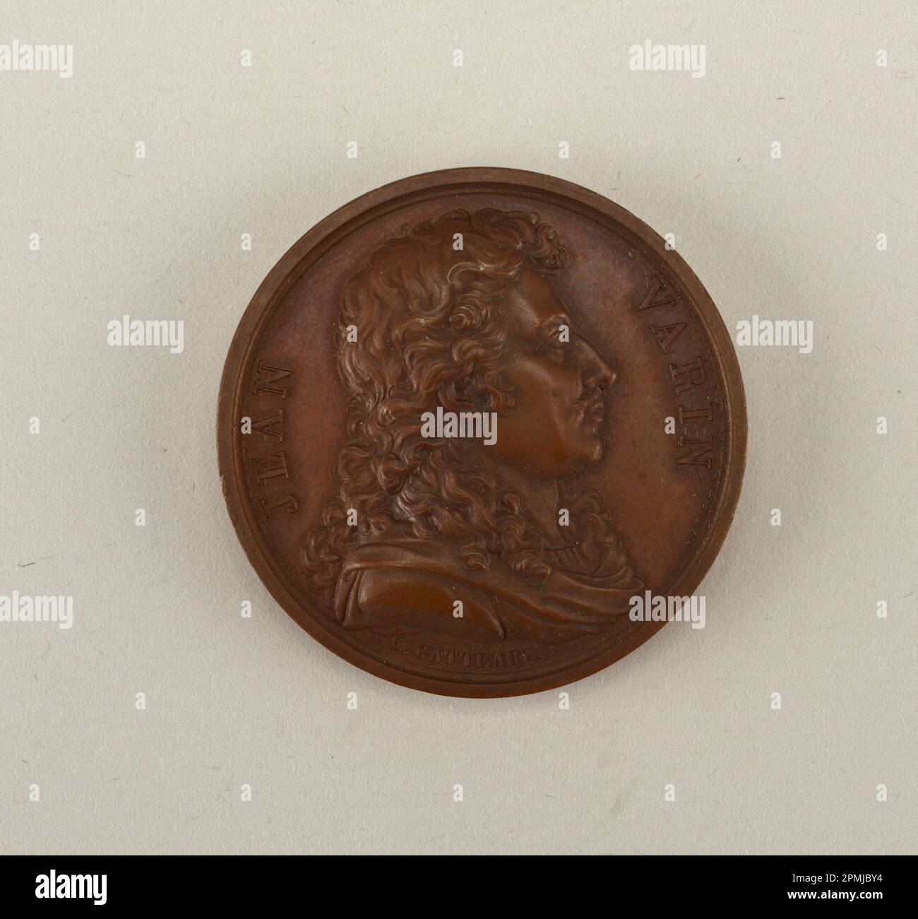 Médaille de la Galerie métallique des grands hommes français; conçue par Jacques-Édouard Gatteaux (français, 1788 - 1881); bronze moulé; diam.: 4,1 cm (1 5/8 po); 1907-17-83 Banque D'Images