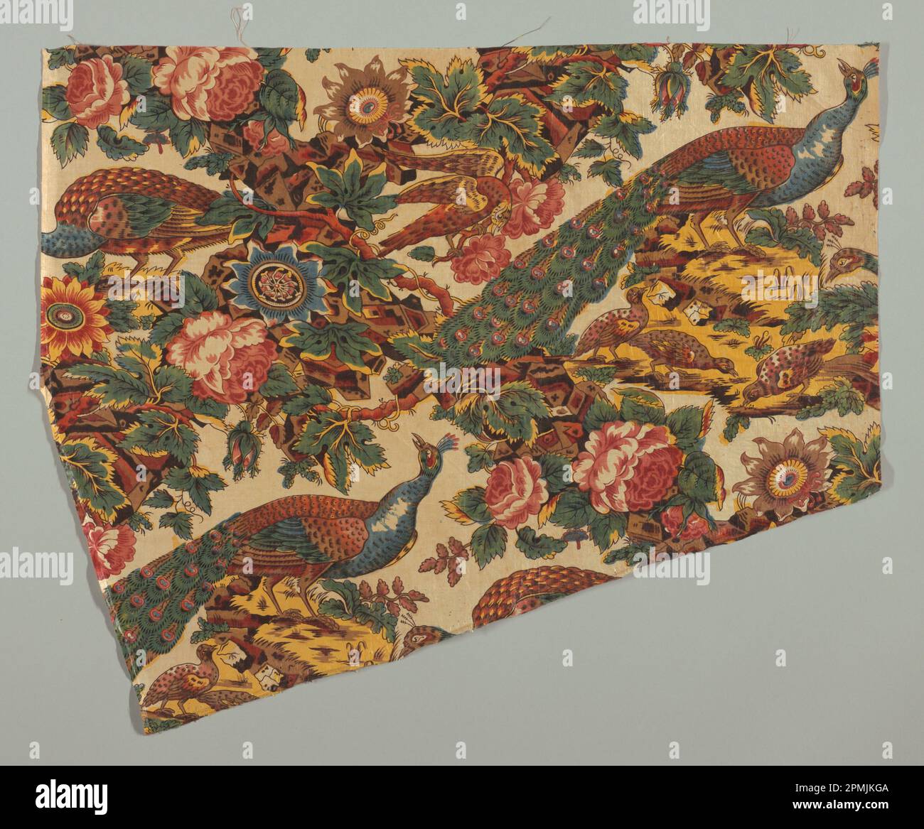 Textile (Angleterre); coton; Warp x Weft: 54 × 65,2 cm (21 1/4 × 25 11/16 po.) Répéter H : 55,9 cm (22 po) ; 1983-85-3 Banque D'Images