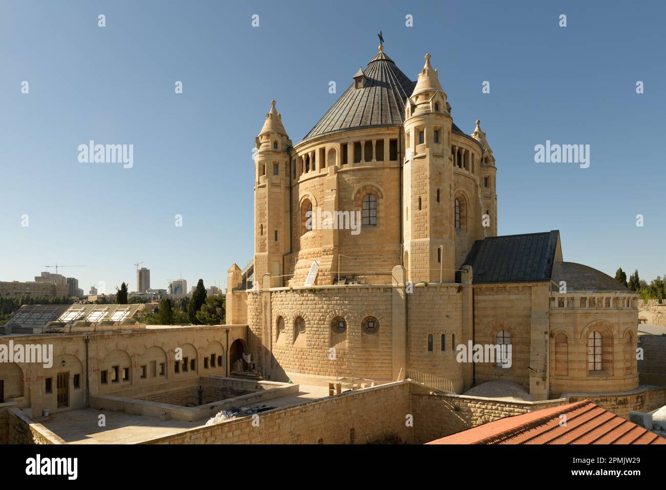 Abbaye de Hagia Maria Sion. Abbaye de la Dormition de l'ordre bénédictin à Jérusalem, Israël Banque D'Images