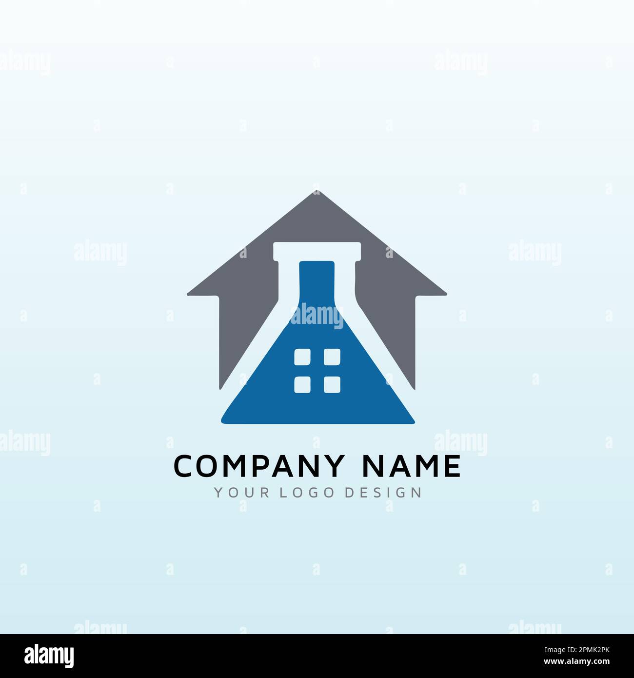Design du logo Creative Labs House Illustration de Vecteur