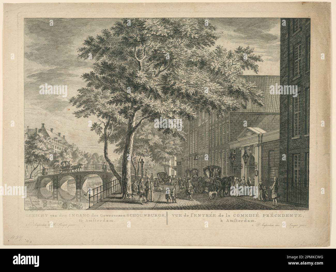Imprimé, ancien théâtre, Amsterdam; conçu par Jan de Beyer (né en 1703); gravé par Simon Fokke (1712-1784); publié par P. Fouquet, Junior; gravure sur papier; Platemark: 28,1 × 38,7 cm (11 1/16 × 15 1/4 po) H x l : 31,8 × 42,4 cm (12 1/2 × 16 11/16 po.); Béquest d'Erskine Hewitt; 1938-57-1405 Banque D'Images