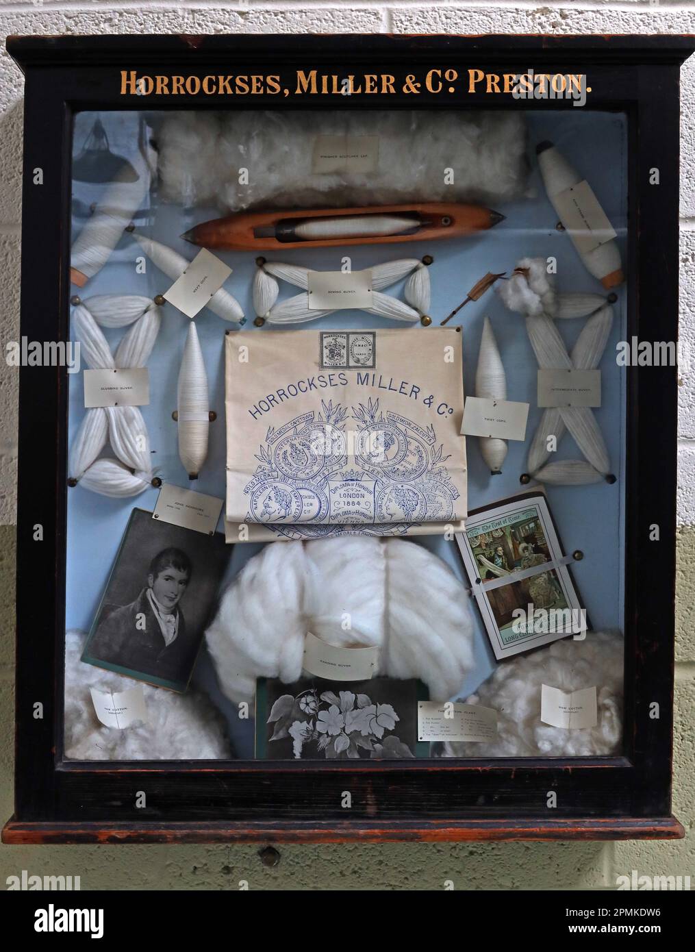 Armoire d'exposition, Horrockses, Miller & Co Preston, Lancashire, Angleterre, Royaume-Uni Banque D'Images