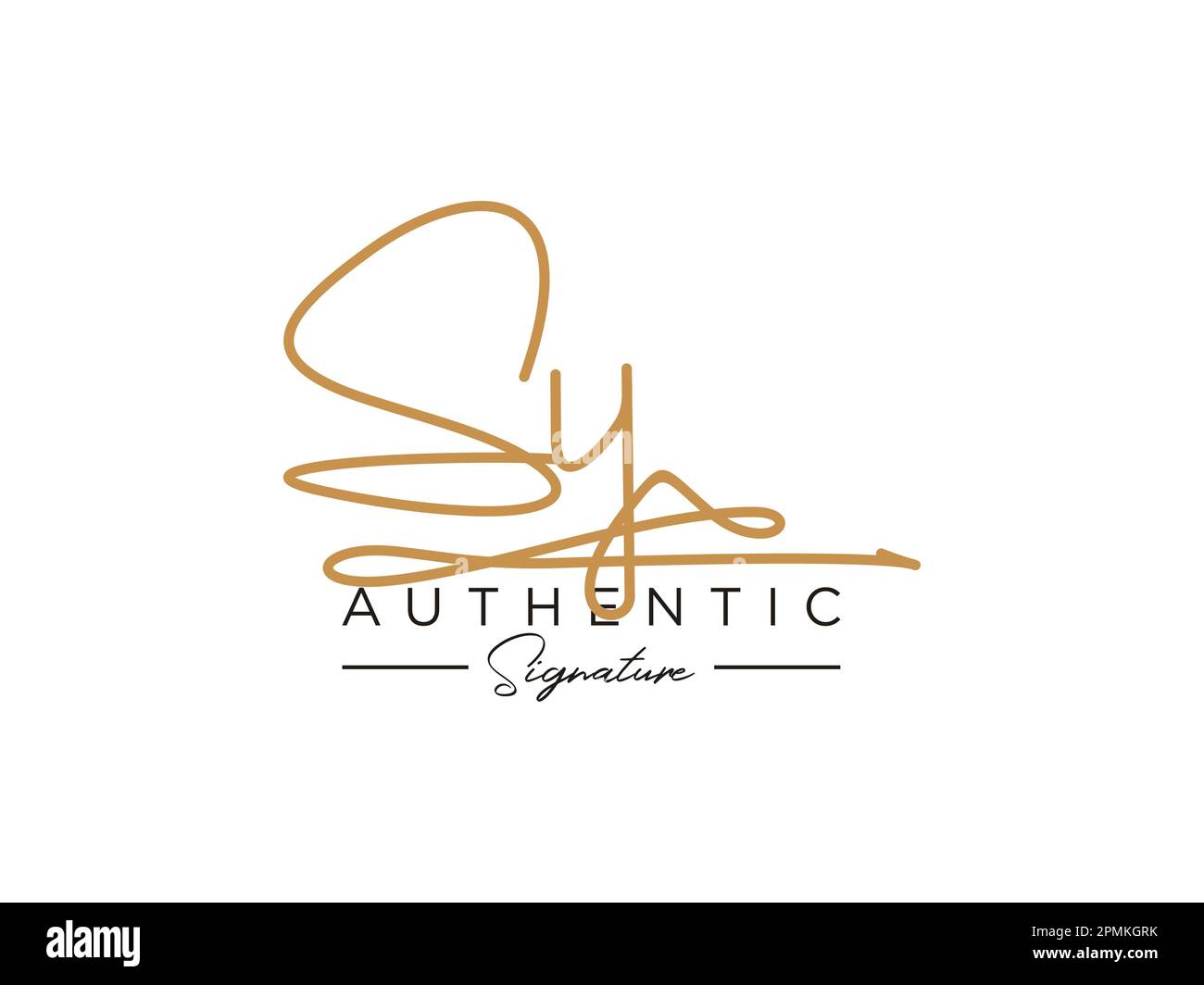 Modèle de logo SY Signature Vector Image Vectorielle Stock - Alamy