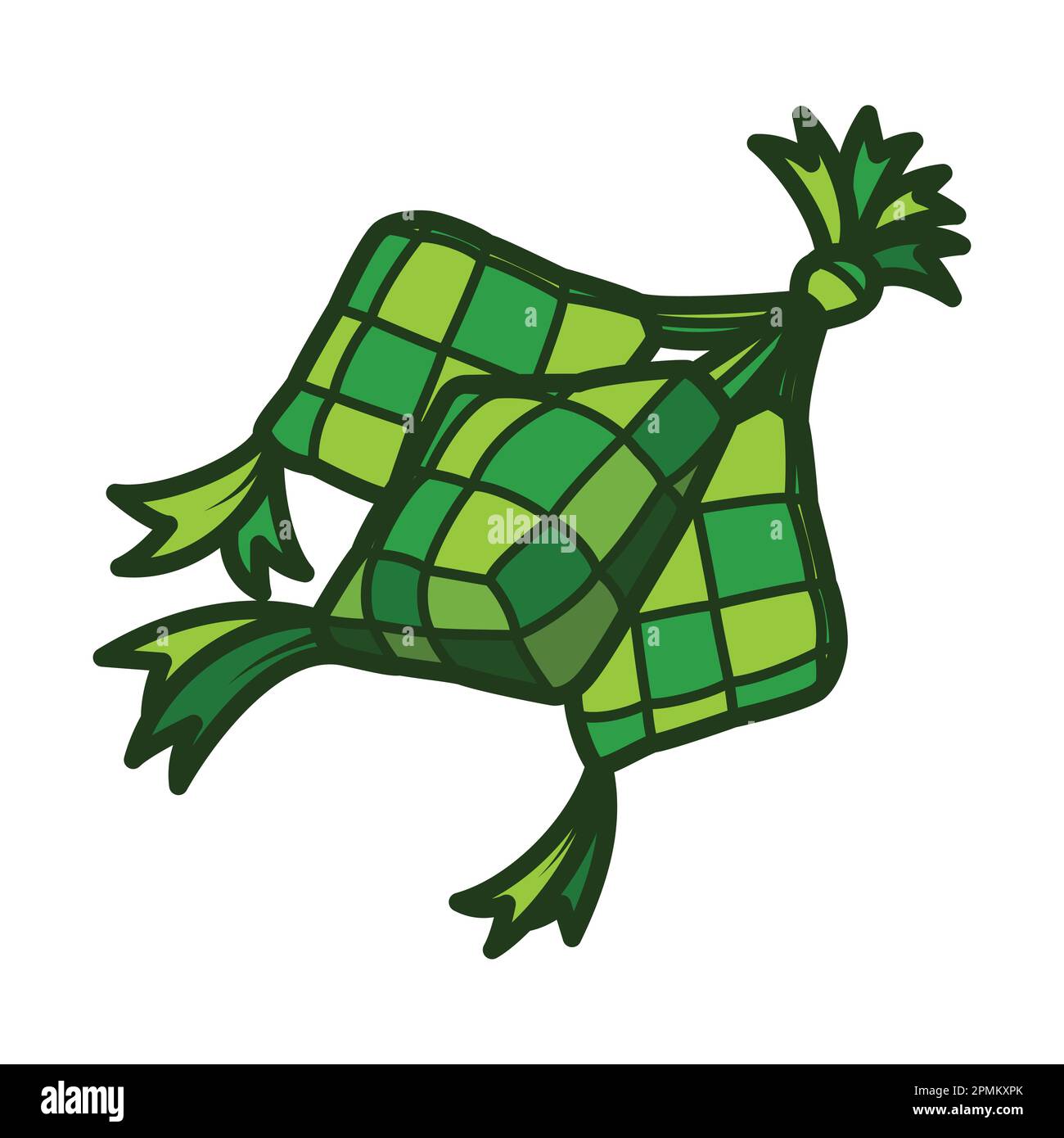 La nourriture emblématique de Ketulat. Illustration du vecteur d'icône EID Mubarak Illustration de Vecteur