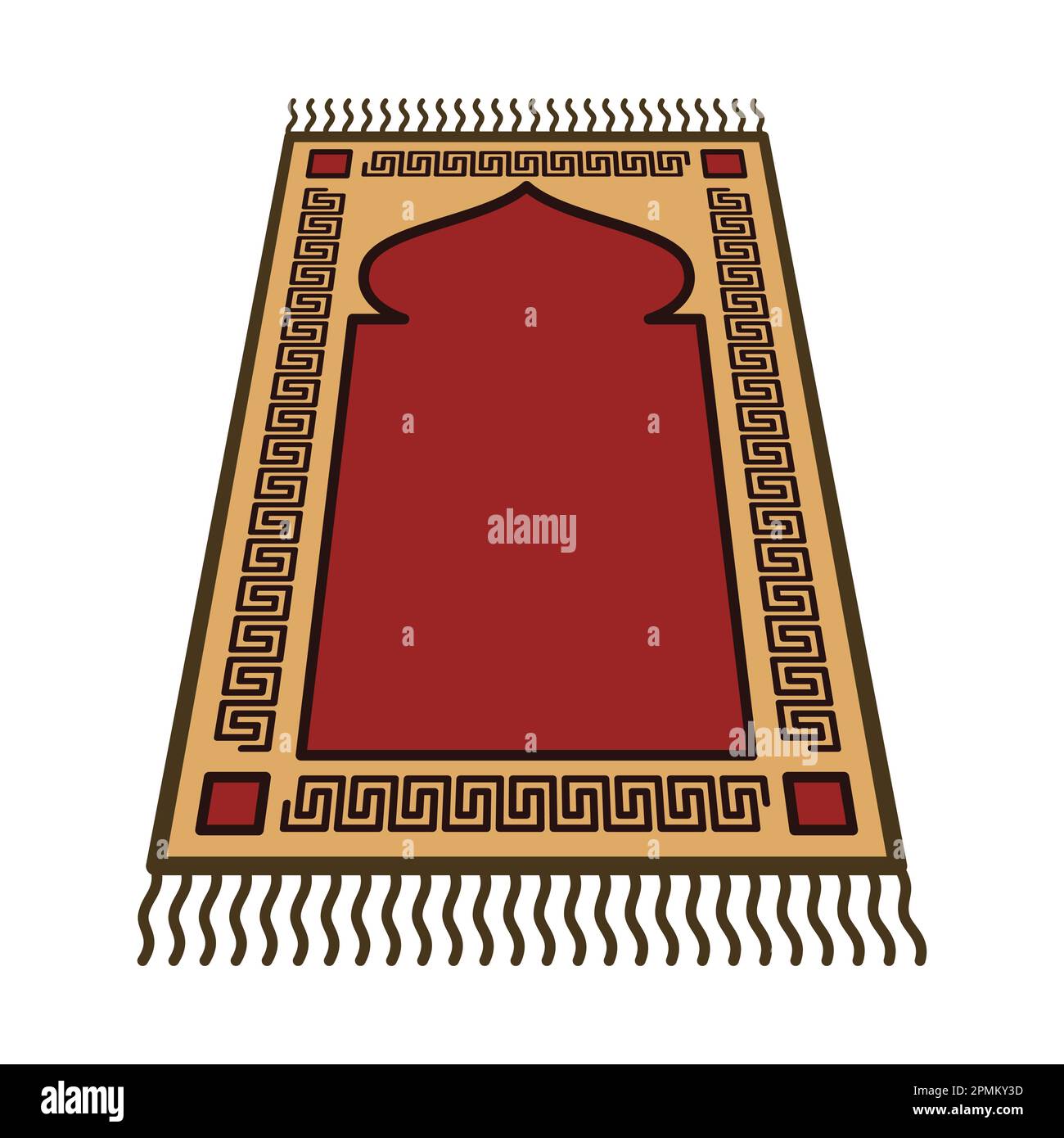 Tapis traditionnel pour prière. Illustration du vecteur d'icône EID Mubarak Illustration de Vecteur