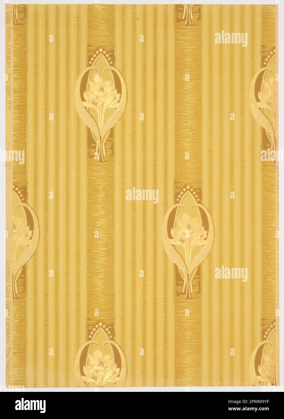 Flanc - échantillon (États-Unis) ; fabriqué par Gledhill Wall Paper Co. ; Imprimé à la machine ; 67 x 48 cm (26 3/8 x 18 7/8 po.) Banque D'Images