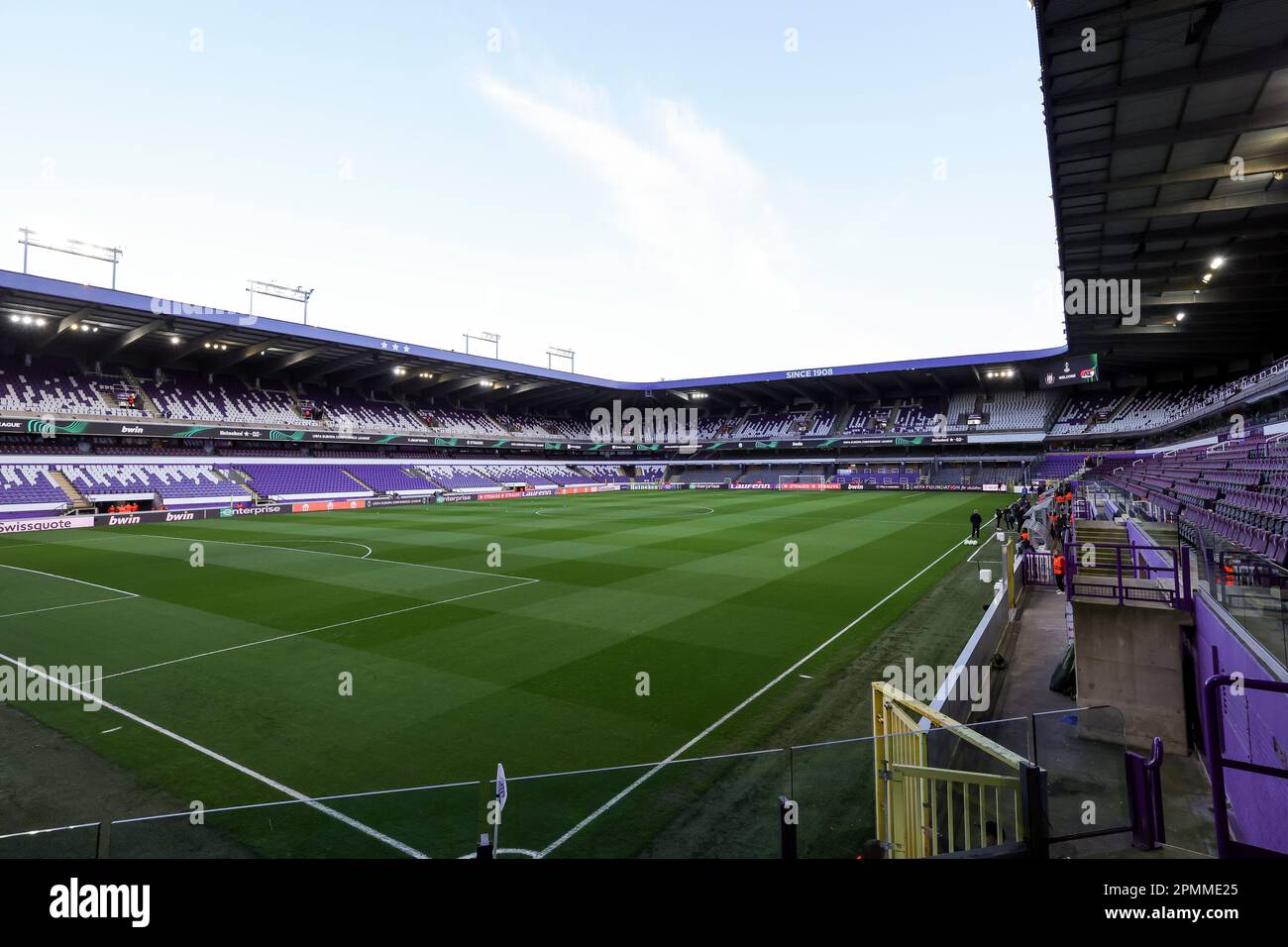 13-04-2023: Sport: Anderlecht contre AZ BRUSSEL, BELGIQUE - AVRIL 13: Lors de la finale du quart de match - première étape - UEFA Europa Conference League RSC Anderl Banque D'Images