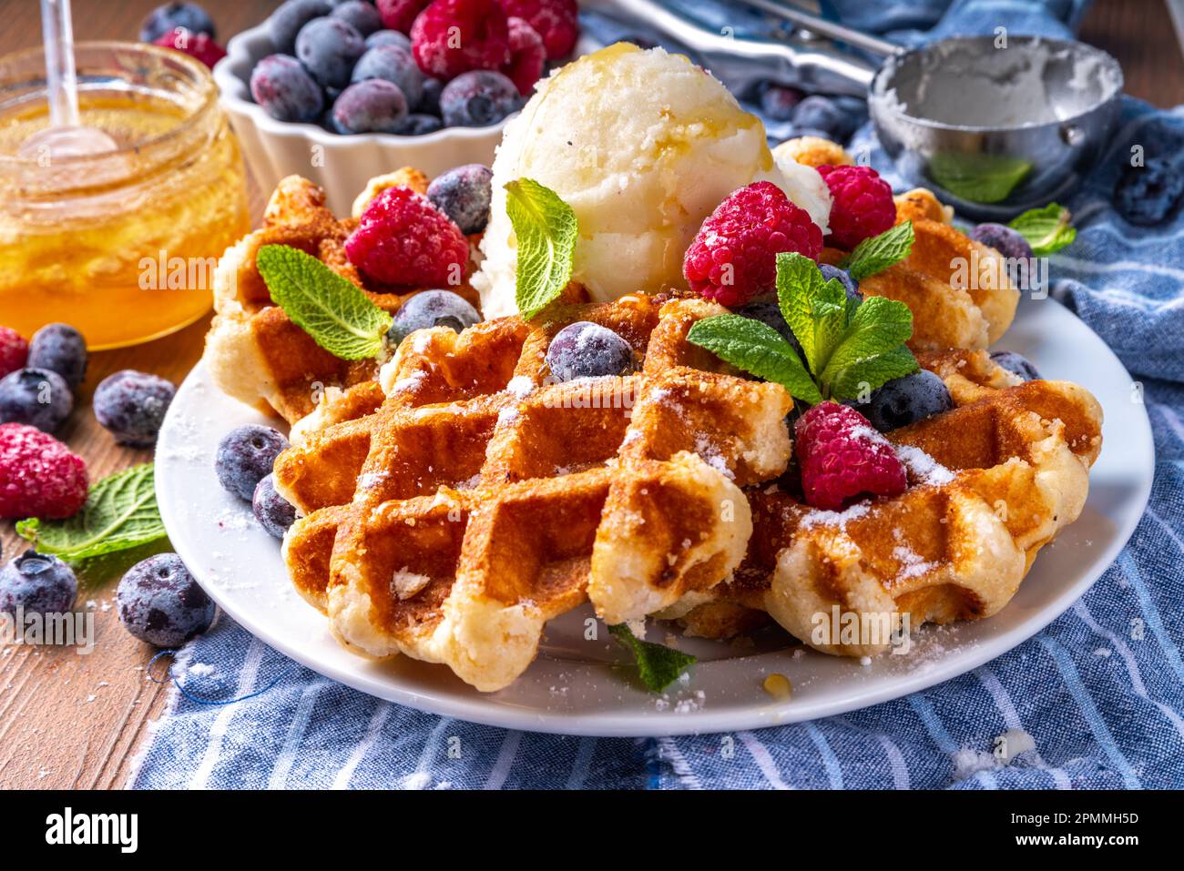 Gaufres liégeoises - Framboise et Vanille