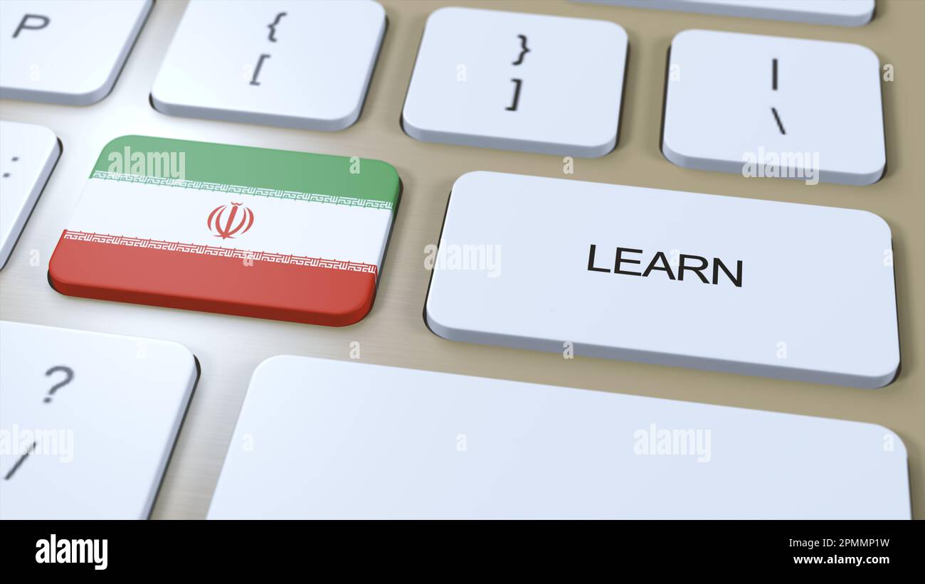 Apprendre le concept de langue persane. Cours d'études en ligne. Avec texte  sur le clavier. 3D Illustration Photo Stock - Alamy