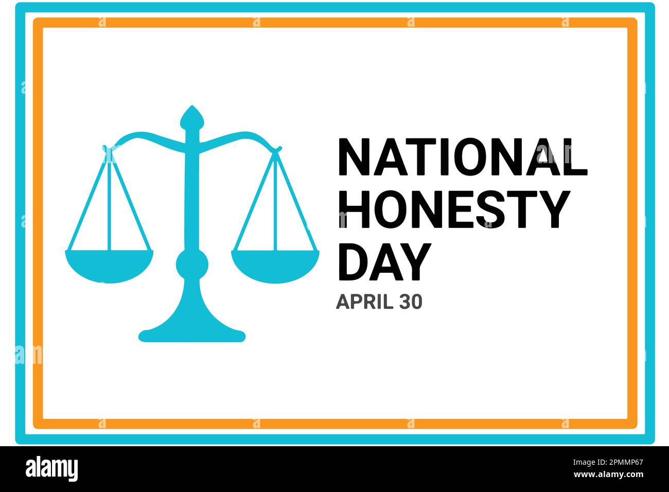 Journée nationale de l'honnêteté. 30 avril. Concept de vacances. Modèle pour arrière-plan, bannière, carte, affiche avec inscription de texte. Illustration de Vecteur