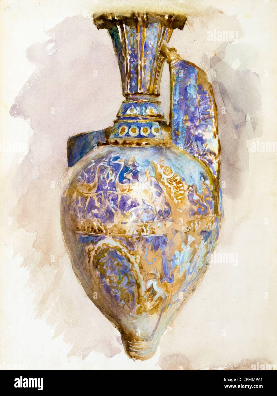 John Singer Sargent, le vase de l'Alhambra, aquarelle encore la peinture de la vie, vers 1879 Banque D'Images