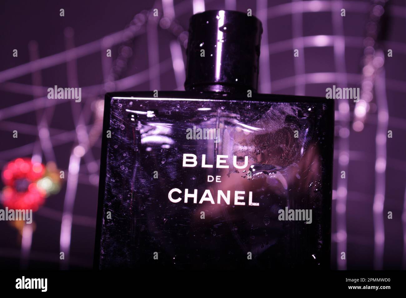 Blue de Chanel parfum Publicité Banque D'Images