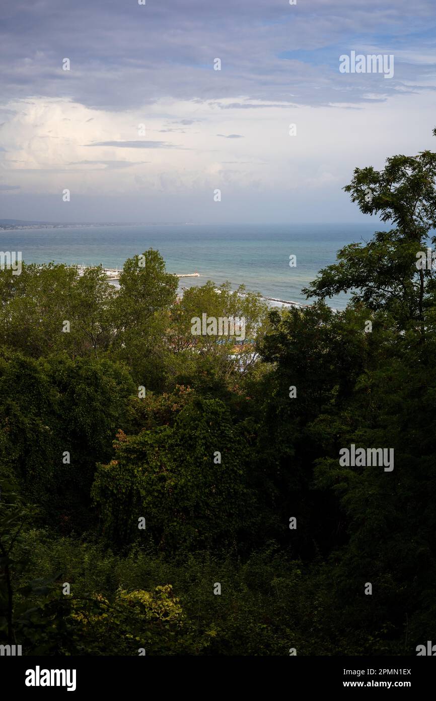 Panorama des collines de Cattolica Banque D'Images