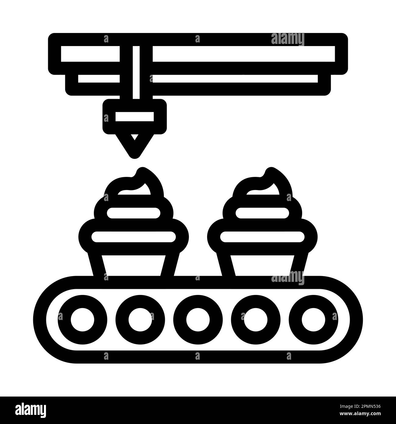 Icône Cake Vector Thick Line pour usage personnel et commercial. Banque D'Images