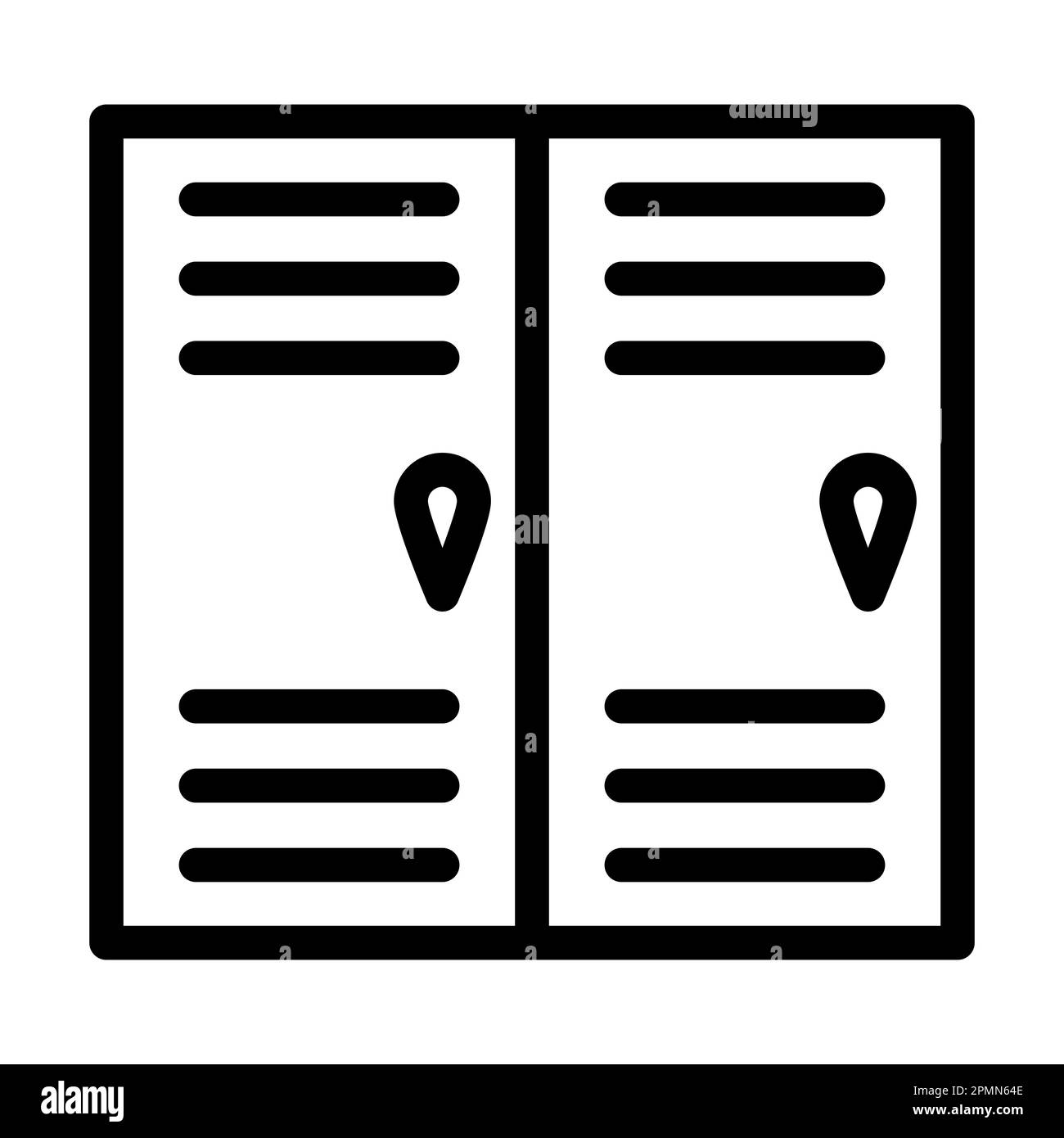 Icône en forme de ligne épaisse Vector Blocker pour usage personnel et commercial. Banque D'Images