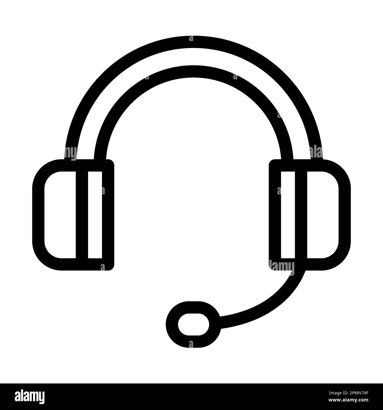 Icône de ligne épaisse Vector du Service clientèle pour un usage personnel et commercial. Banque D'Images