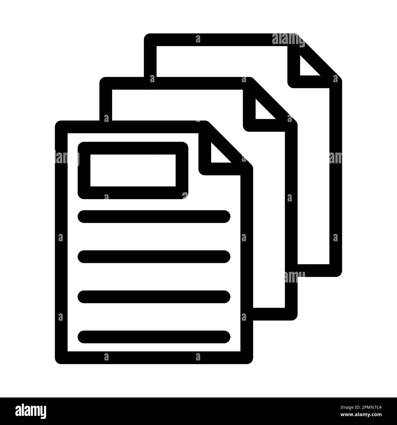 Icône de ligne épaisse vectorielle de document pour une utilisation personnelle et commerciale. Banque D'Images