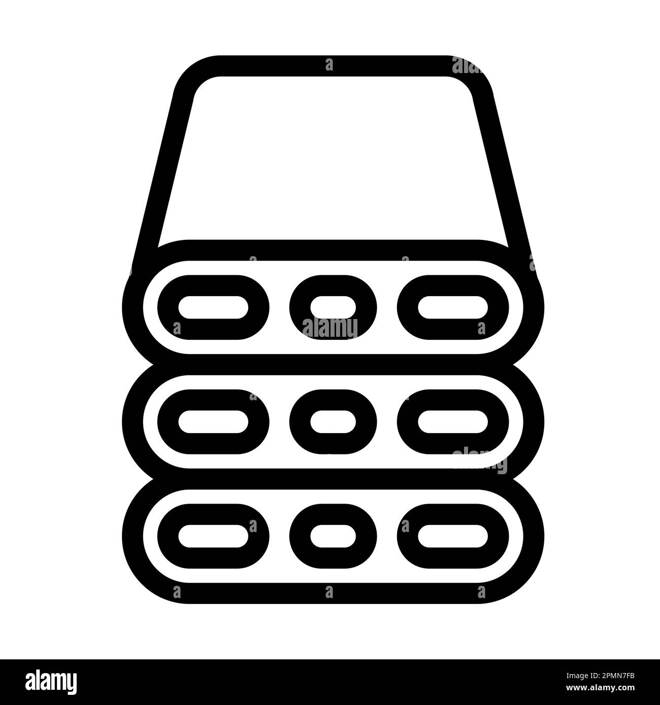 Icône Server Vector Thick Line pour une utilisation personnelle et commerciale. Banque D'Images