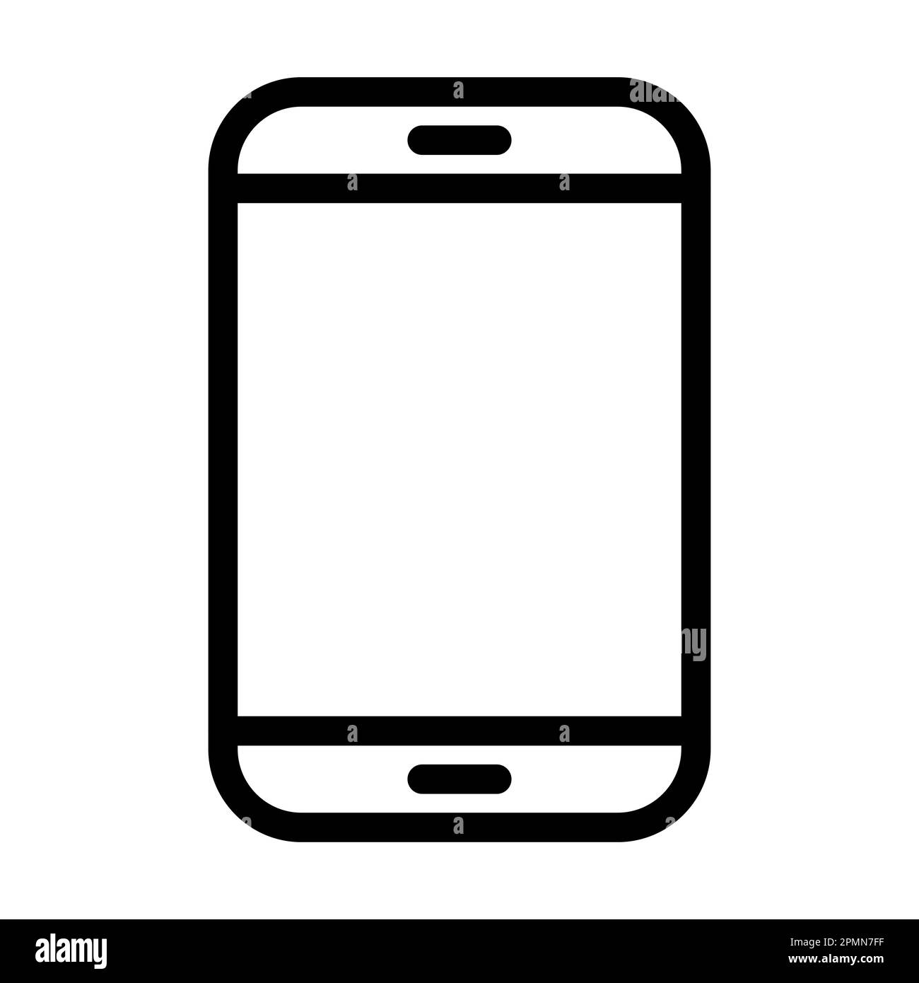 Icône smartphone Vector Thick Line pour une utilisation personnelle et commerciale. Banque D'Images