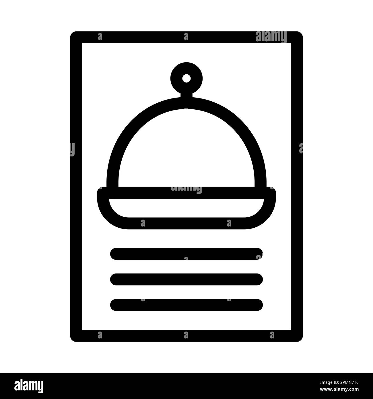 Icône de ligne épaisse du vecteur de menu pour une utilisation personnelle et commerciale. Banque D'Images