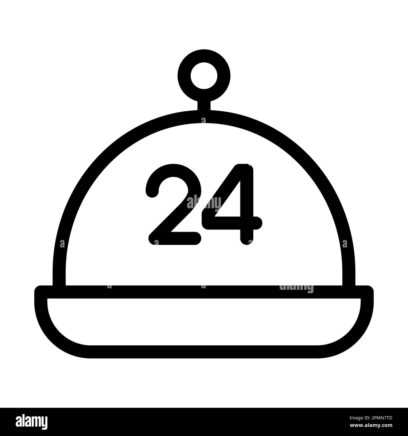 Icône Room Service Vector Thick Line pour usage personnel et commercial. Banque D'Images