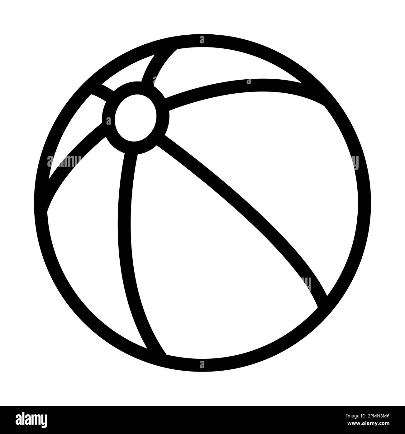 Icône Beach ball Vector Thick Line pour une utilisation personnelle et commerciale. Banque D'Images