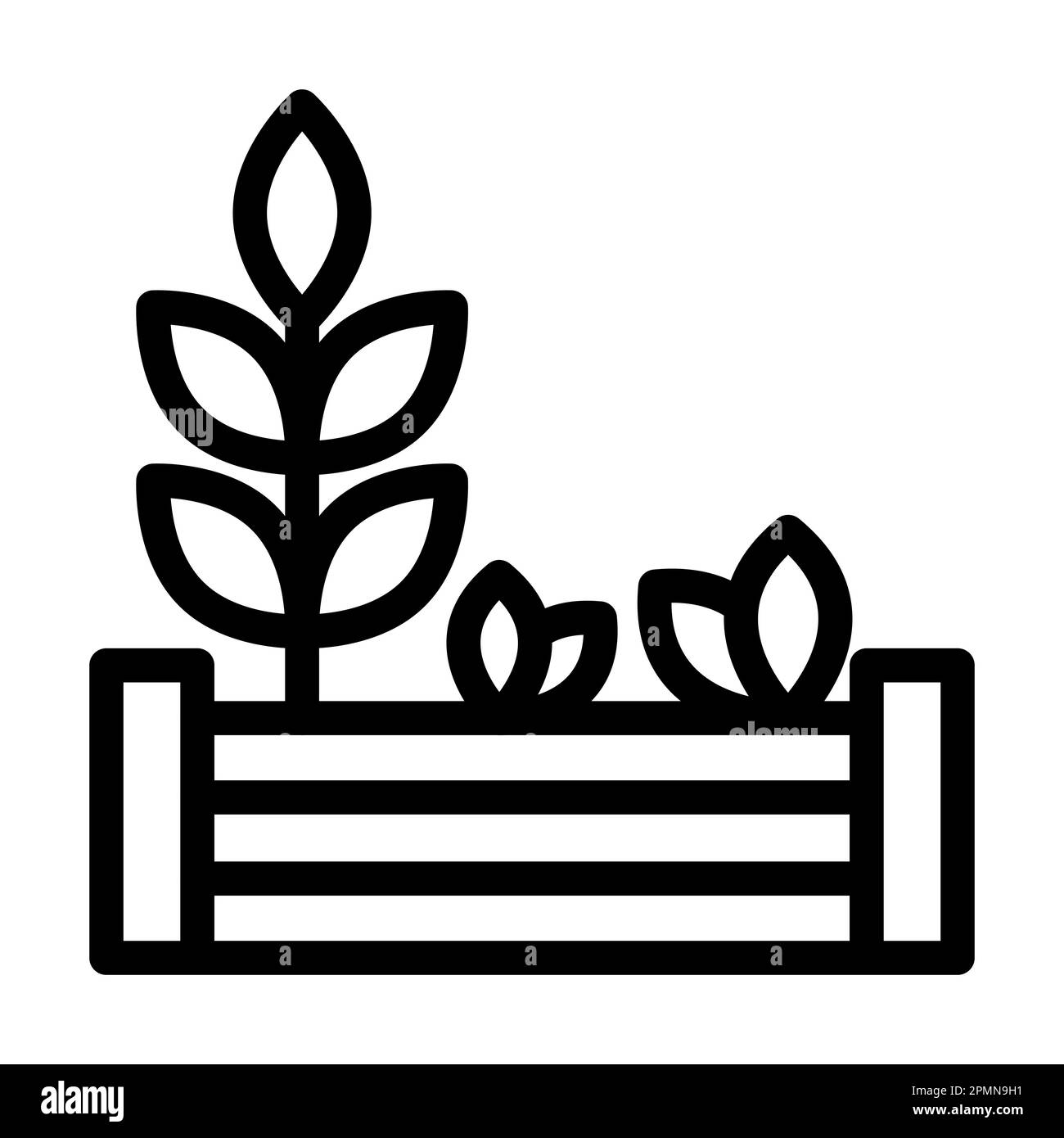 Icône Garden Vector Thick Line pour usage personnel et commercial. Banque D'Images