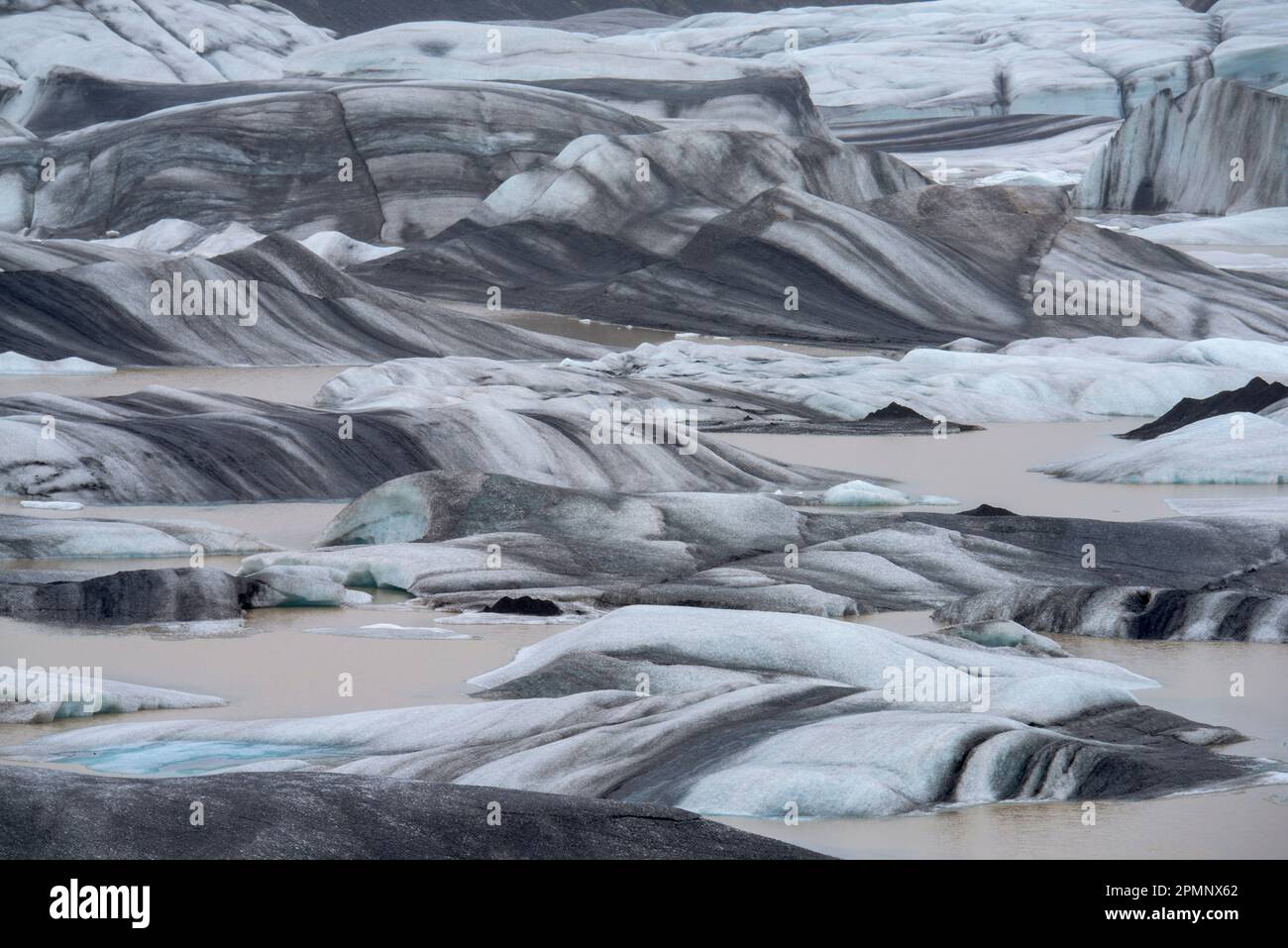 Un bras du champ de glace de Vatnajokull en Islande ; Islande Banque D'Images