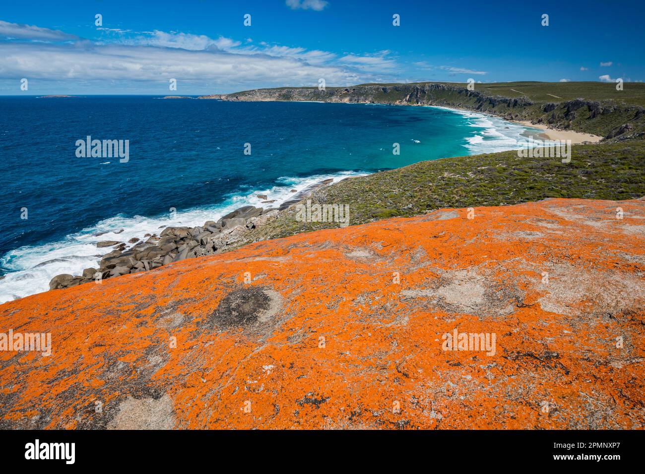 Rochers dans le parc national de Flinders Chase, une aire protégée située à l'extrémité ouest de l'île Kangaroo Island en Australie ; Adélaïde, Australie méridionale, Australie Banque D'Images