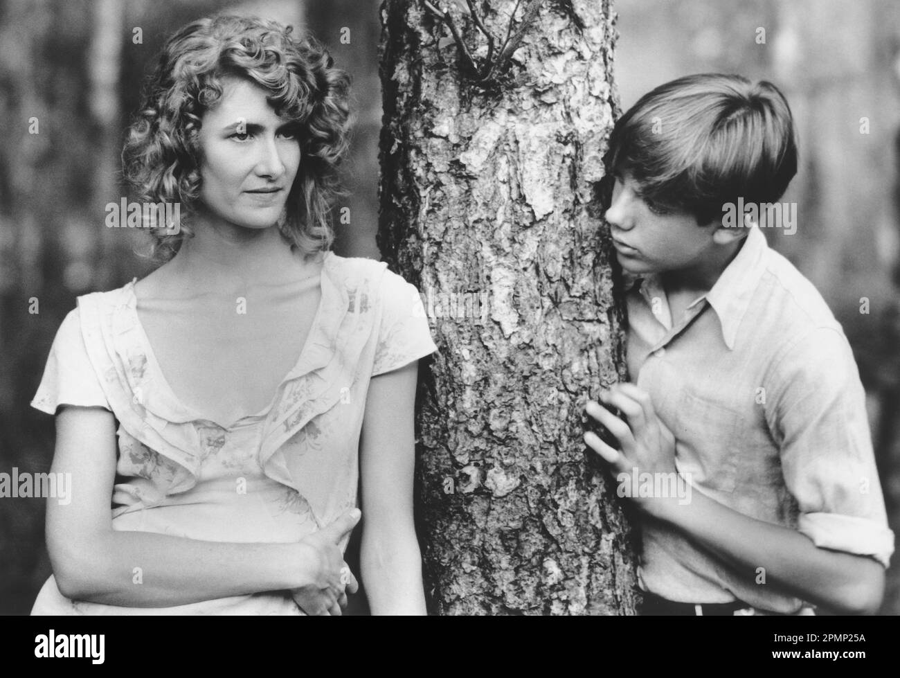 Laura Dern, Lukas Haas, sur le tournage du film, « Rambling Rose », Seven Arts, New Line Cinema, 1991 Banque D'Images