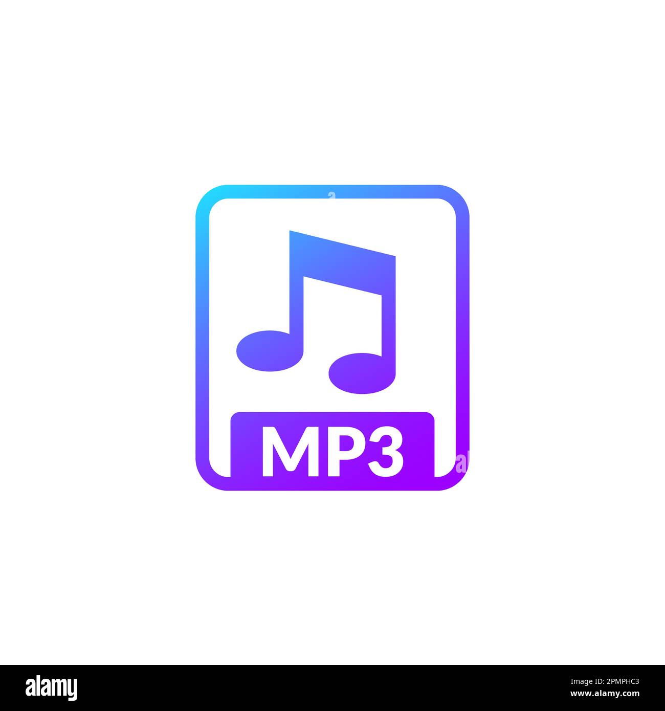 fichier mp3, icône de format audio avec perte Image Vectorielle Stock -  Alamy