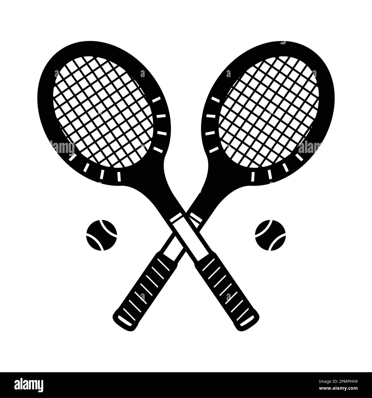 Tennis raquette vecteur icône badminton logo illustration vintage Sports Illustration de Vecteur