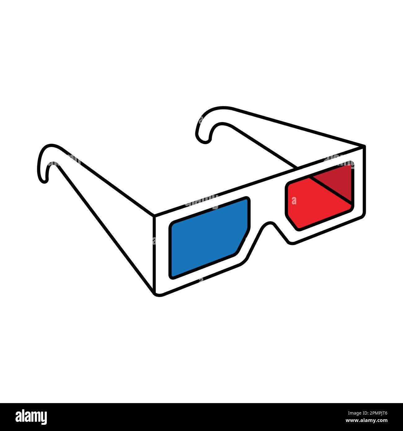 3D icône représentant le logo des lunettes illustration vectorielle Illustration de Vecteur