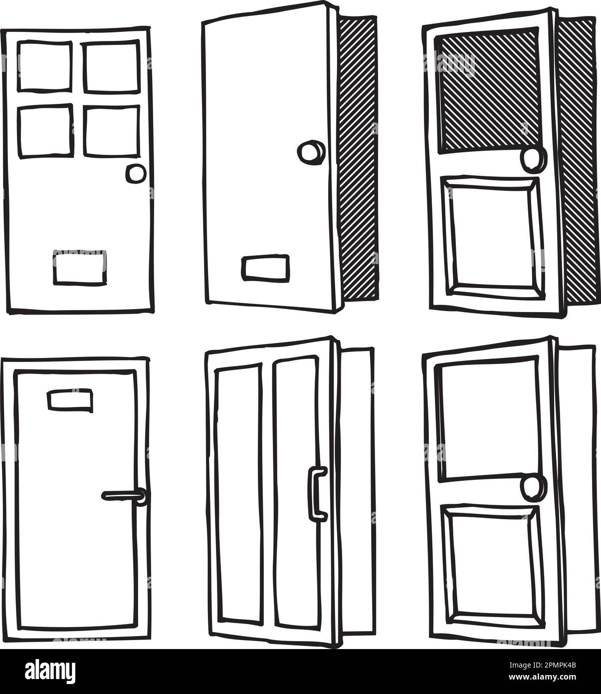 Illustration de l'encadrement de vitre de porte Illustration de Vecteur