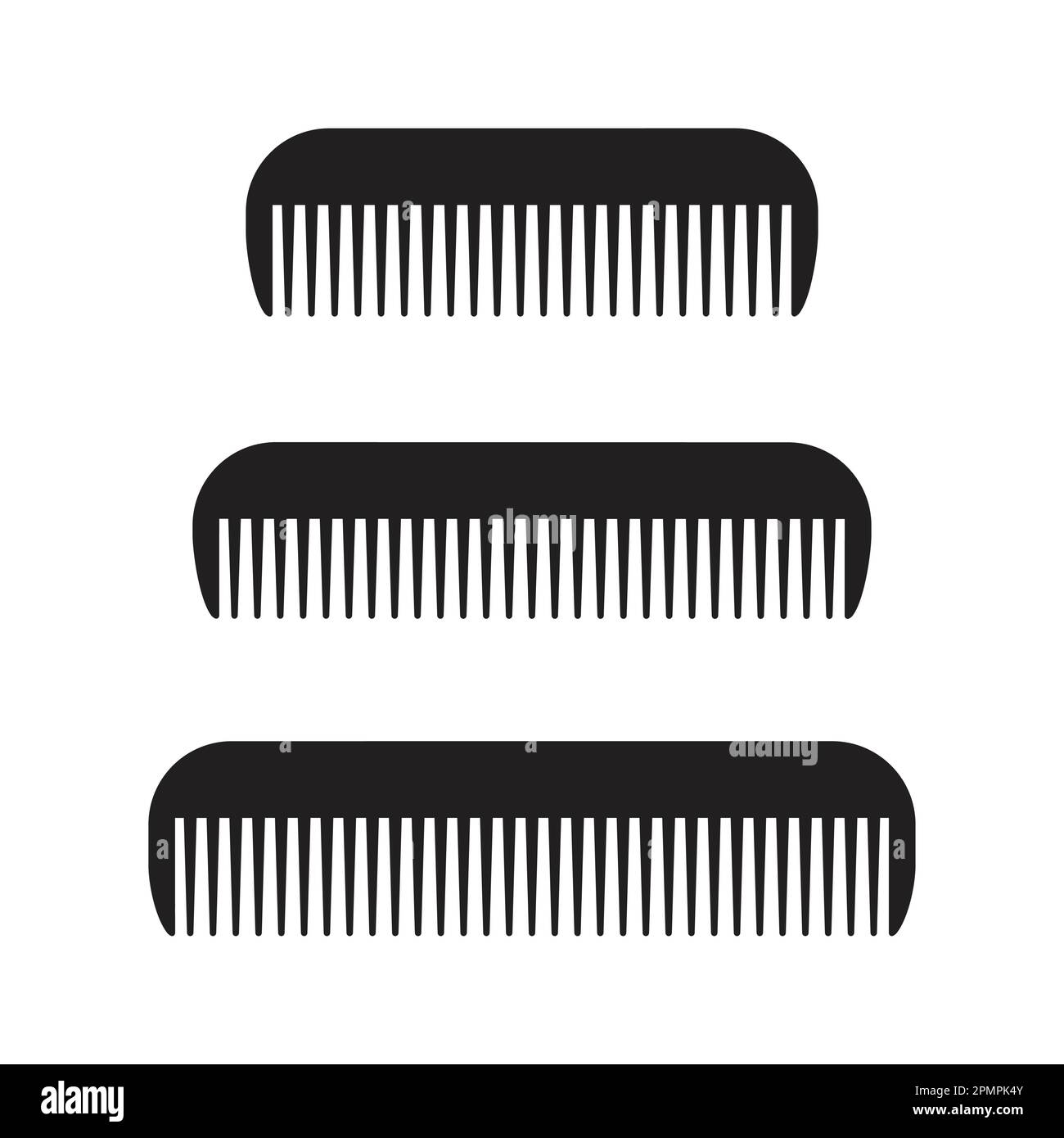 Illustration du logo de l'icône représentant un barbier à peigne Illustration de Vecteur