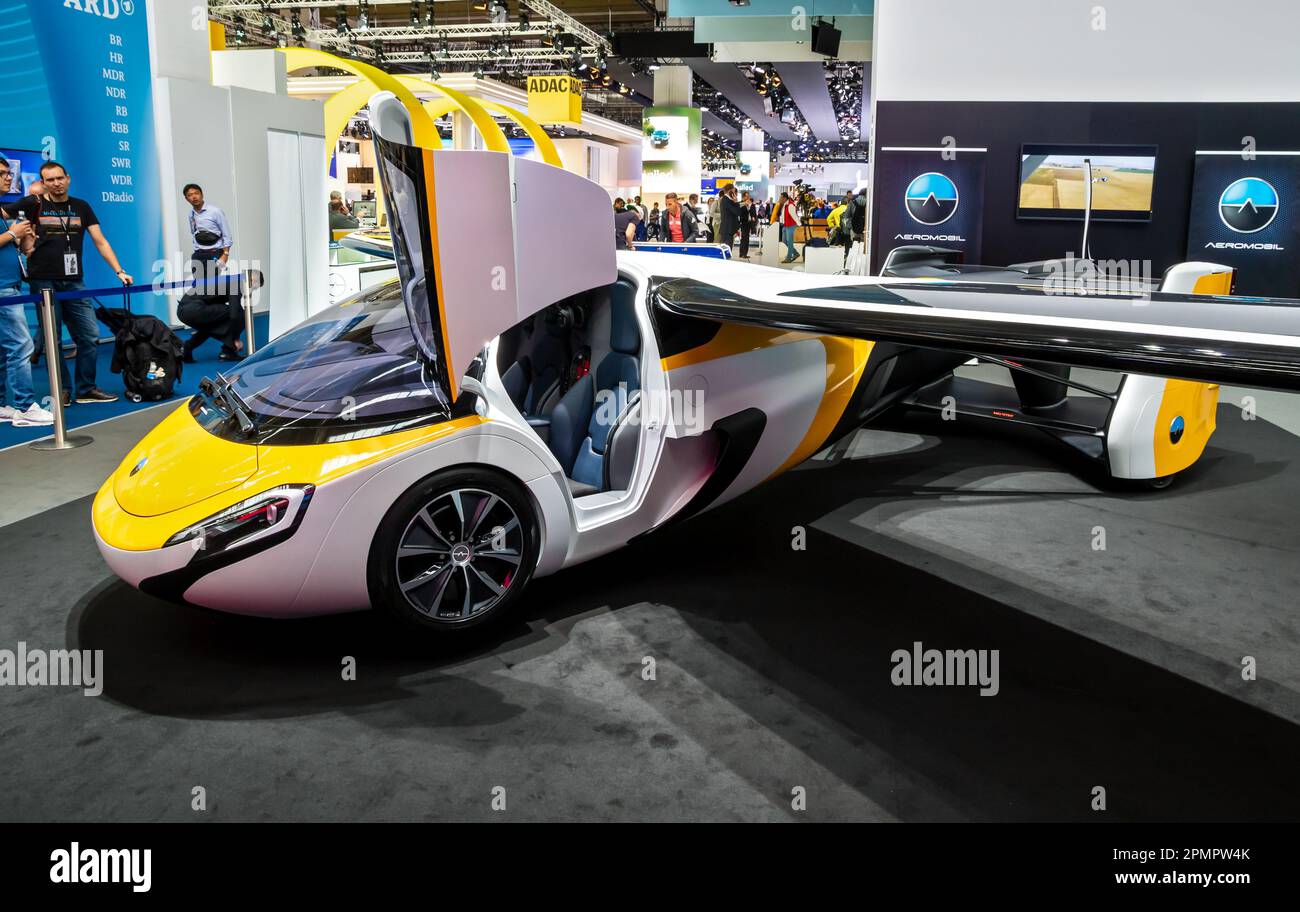 AeroMobil AM 4,0 Flying car présenté au salon automobile IAA de Francfort. Allemagne - 12 septembre 2017. Banque D'Images