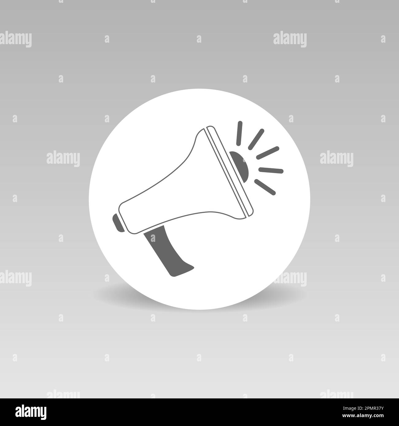 Concept d'annonce et d'agitation de l'icône du vecteur mégaphone Illustration de Vecteur